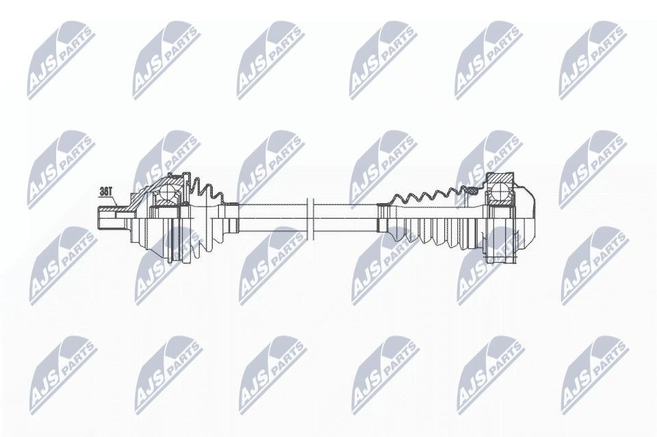 Trækaksel NTY NPW-VW-032 NTY NPW-VW-032 Trækaksler bag venstre højre Volkswagen TOURAN 2004