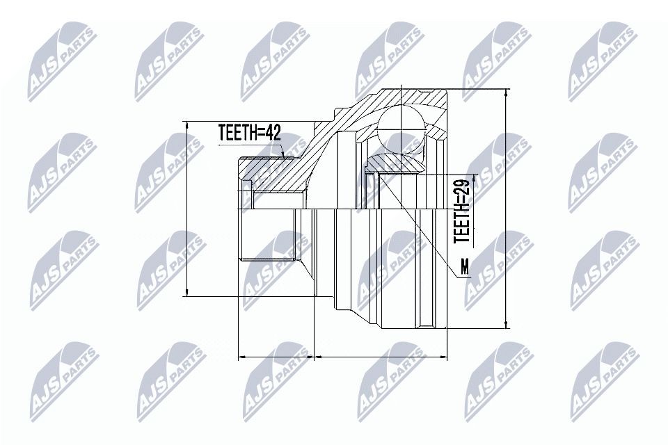 NTY Drivledd NPZ-AU-053 pris Drivakselledd Audi 8TA NPZ-AU-053 NTY