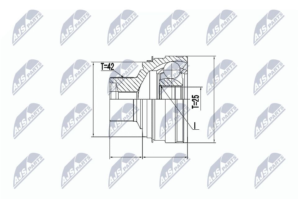 NTY Ledsats, drivaxel NPZ-AU-055 NTY NPZ-AU-055 Ledsats, drivaxel