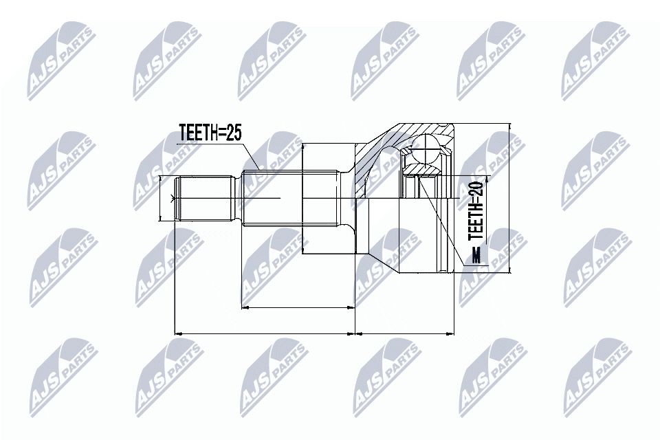 NTY Drivledd NPZ-FR-013 NTY NPZ-FR-013 Drivknute Ford Fusion ju2 pris