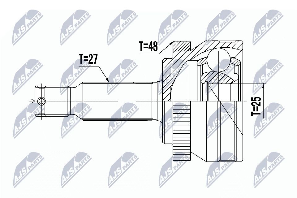 Kit giunti semiasse NTY NPZ-HY-517 NTY NPZ-HY-517 Giunto omocinetico KIA CARENS 2018