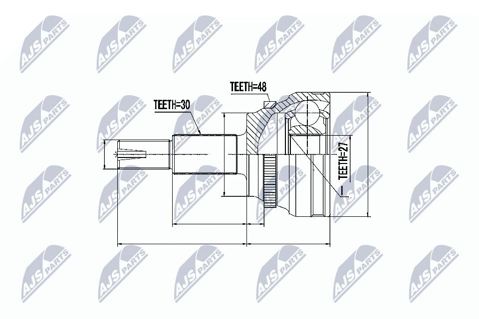 NTY Σετ άρθρωσης, άξονας μετάδ. κίν. NPZ-TY-089 NTY NPZ-TY-089 Σετ μπιλιοφόρου Toyota T25 Sedan τιμες