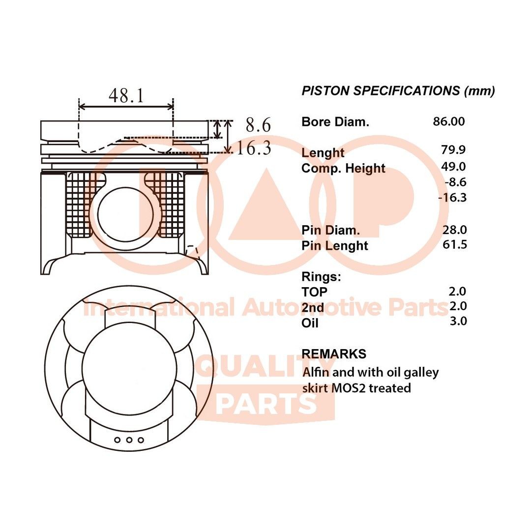Virzulis IAP QUALITY PARTS 100-13102 IAP QUALITY PARTS 100-13102: Virzulis Nissan PRIMERA 2004