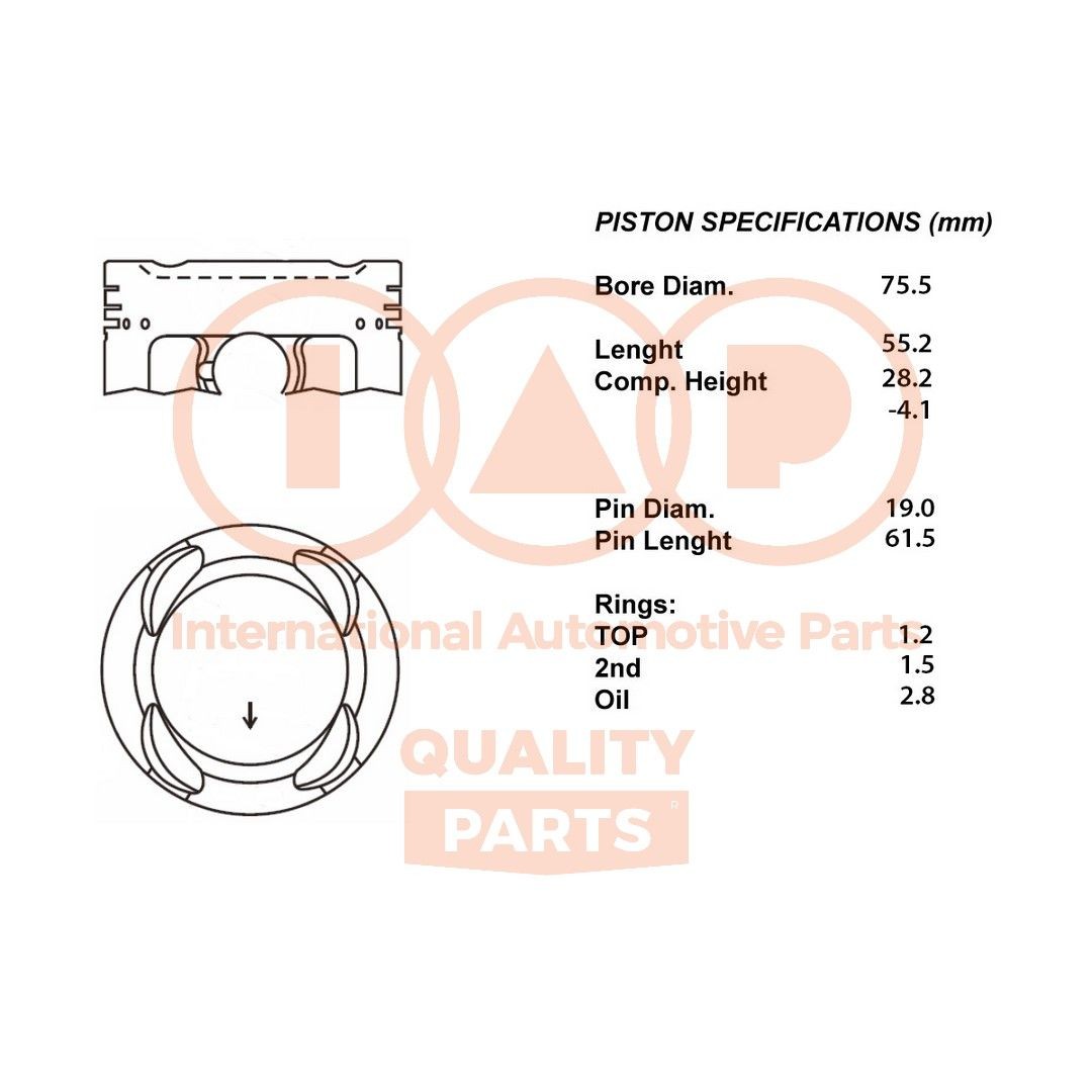IAP QUALITY PARTS Piston 100-16053 IAP QUALITY PARTS 100-16053 genuine Suzuki Vitara mk1 piston price