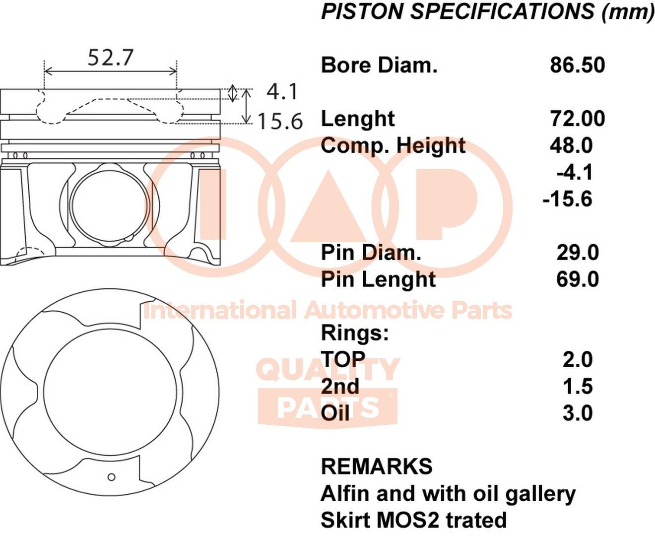 Virzulis IAP QUALITY PARTS 100-17203 IAP QUALITY PARTS 100-17203: Virzulis Toyota RAV 4 2015