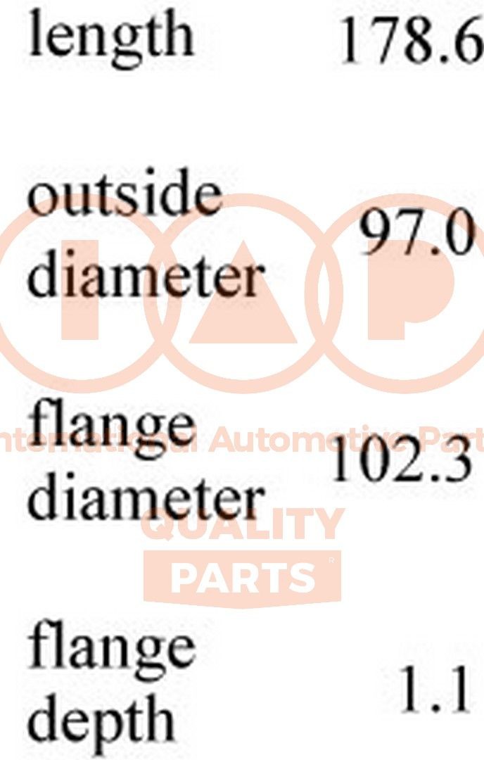 IAP QUALITY PARTS Cilindervoering 103-09017 IAP QUALITY PARTS 103-09017 Cilindervoering California T5 Bus (7EC, 7EF, 7EG, 7HF) prijs