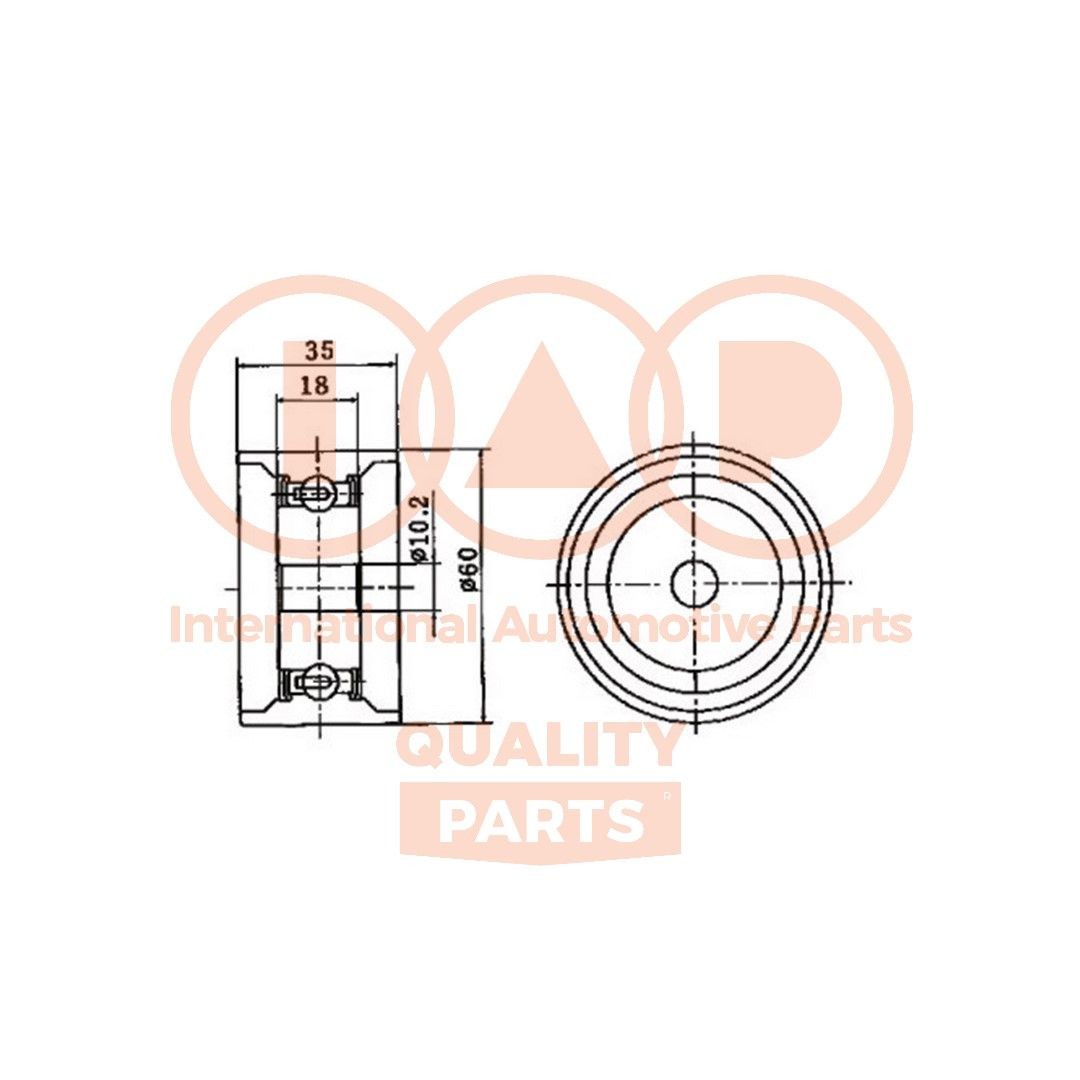 IAP QUALITY PARTS Spanrol, distributieriem 127-07086 IAP QUALITY PARTS 127-07086 Spanrol, tandriem Hyundai Sonata EF originele prijs