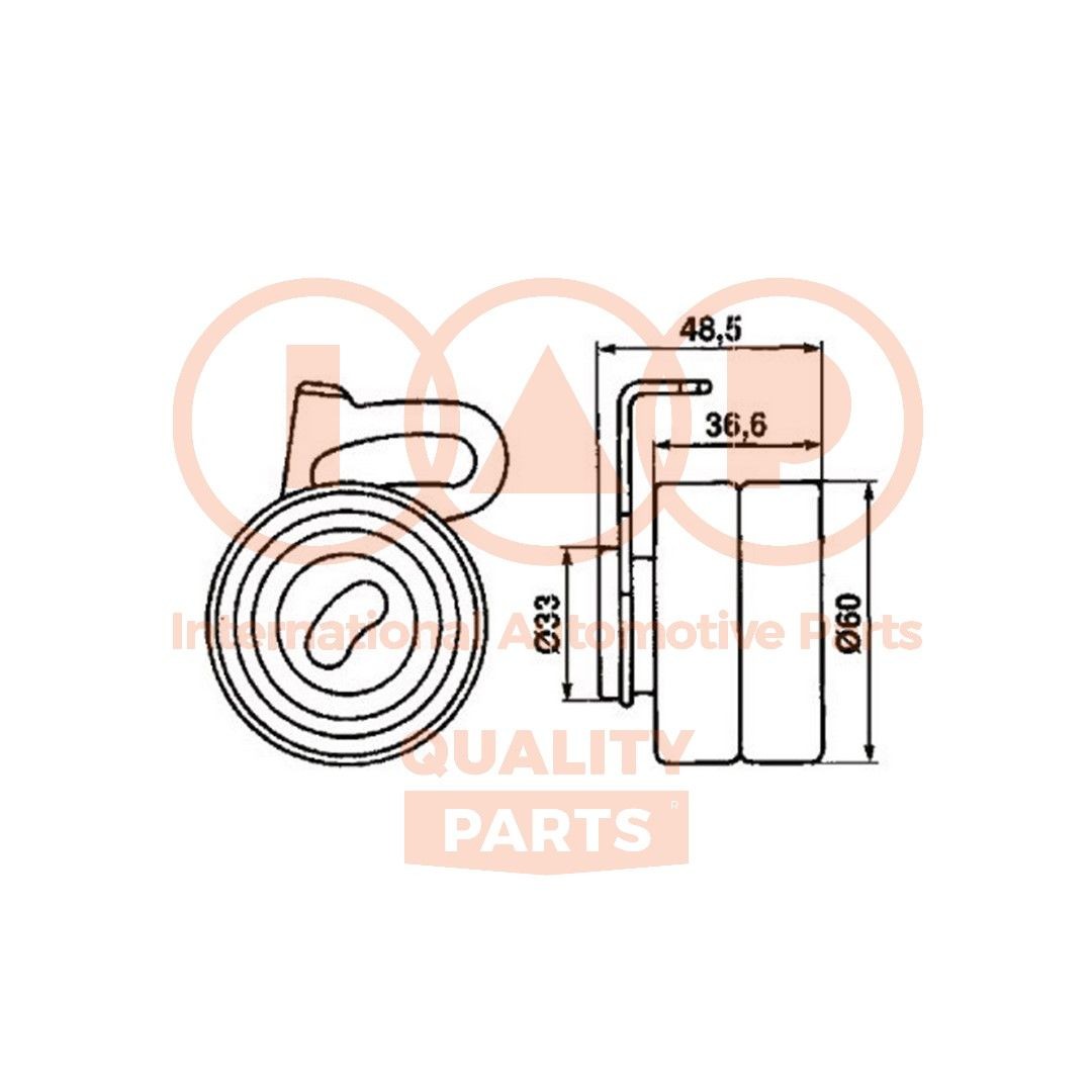 IAP QUALITY PARTS Spanrol, distributieriem 127-13030 IAP QUALITY PARTS 127-13030 Spanrol, tandriem Nissan Patrol GR Y61 aan een voordelige prijs