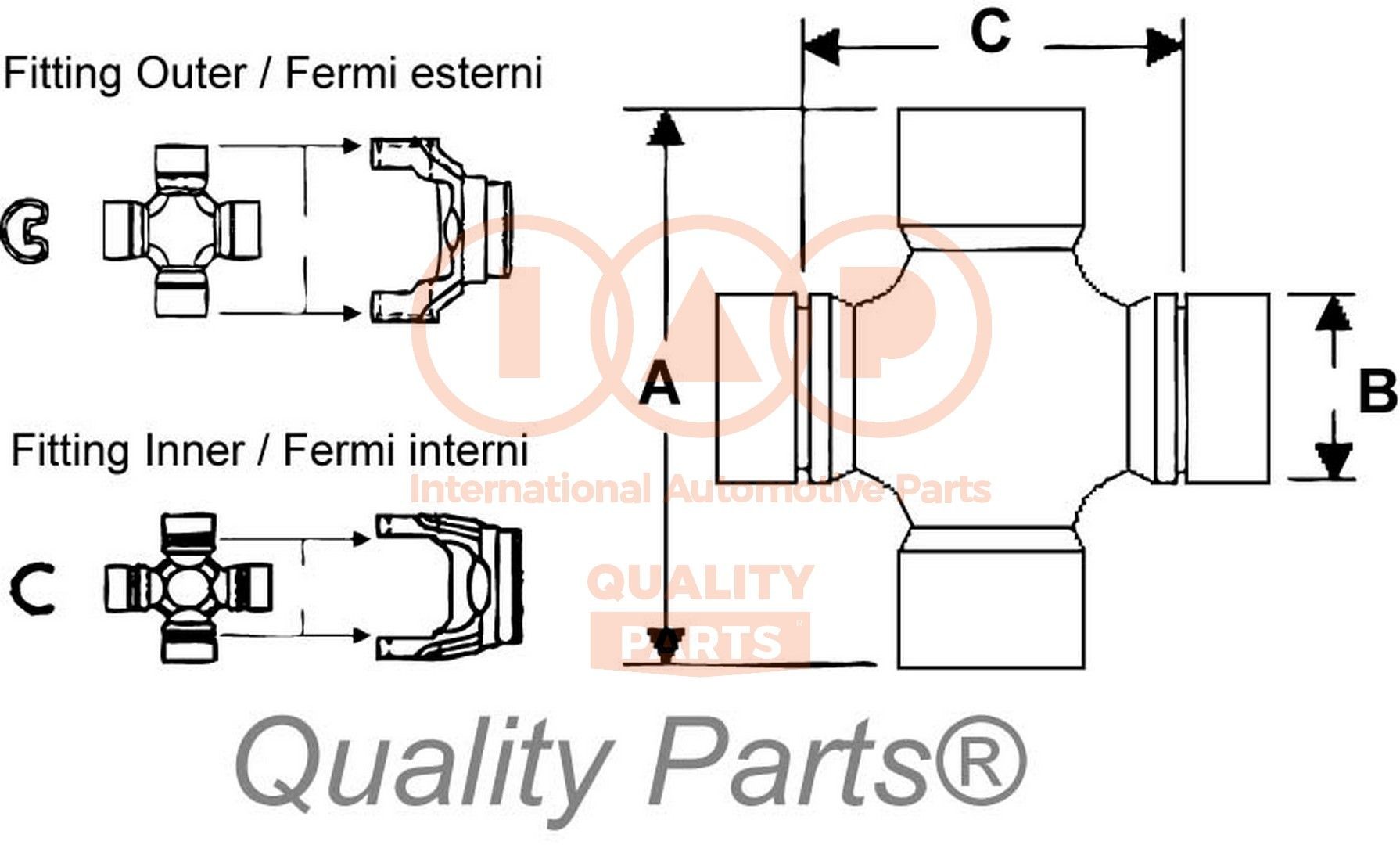 IAP QUALITY PARTS Kĺb pozdĺżneho hriadeľa 308-21020 auto Kĺb pozdĺżneho hriadeľa IAP QUALITY PARTS 308-21020 kúpiť