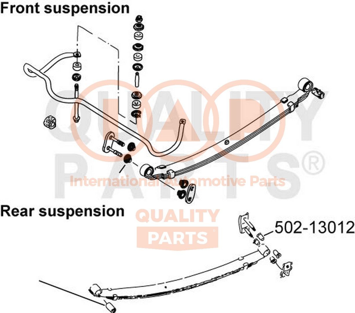 IAP QUALITY PARTS Bush, leaf spring 502-13012 502-13012 IAP QUALITY PARTS parabolic leaf springs for FORD