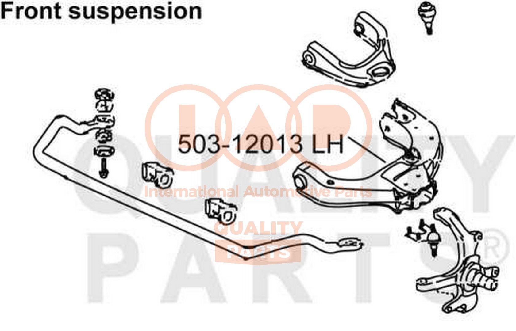 IAP QUALITY PARTS Bras de suspension 503-12013 Bras de liaison suspension de roue IAP QUALITY PARTS ASX 503-12013 pas cher