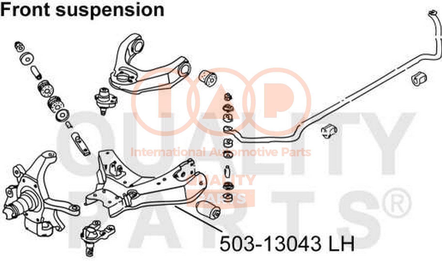 IAP QUALITY PARTS Bras de suspension 503-13043 IAP QUALITY PARTS 503-13043 Bras transversal Nissan Pick Up MD21 prix
