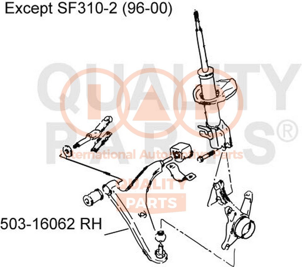 IAP QUALITY PARTS Rameno zavesenia kolies 503-16062 503-16062 IAP QUALITY PARTS Rameno zavesenia kolies Suzuki lacné