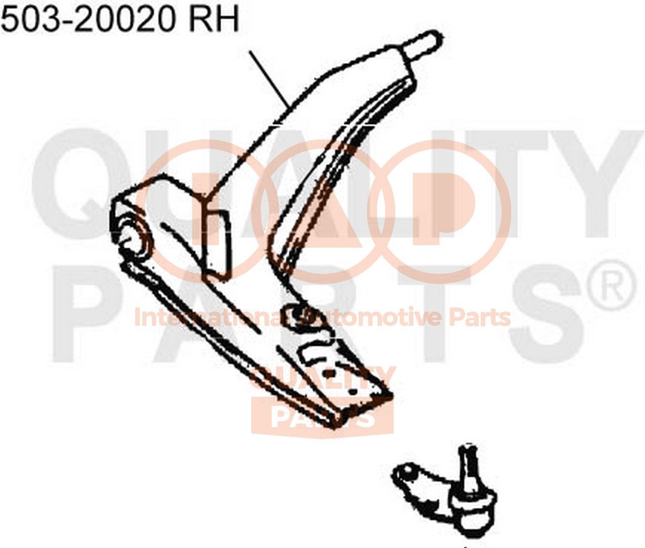 IAP QUALITY PARTS Neatkarīgās balstiekārtas svira, Riteņa piekare 503-20020 IAP QUALITY PARTS Svira DAEWOO 503-20020