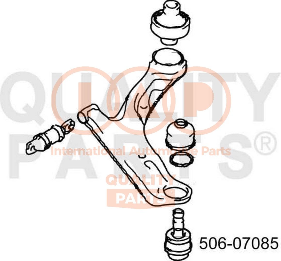IAP QUALITY PARTS Zvislý / nosný čap 506-07085 Guľový čap ramena IAP QUALITY PARTS Hyundai GALLOPER 506-07085