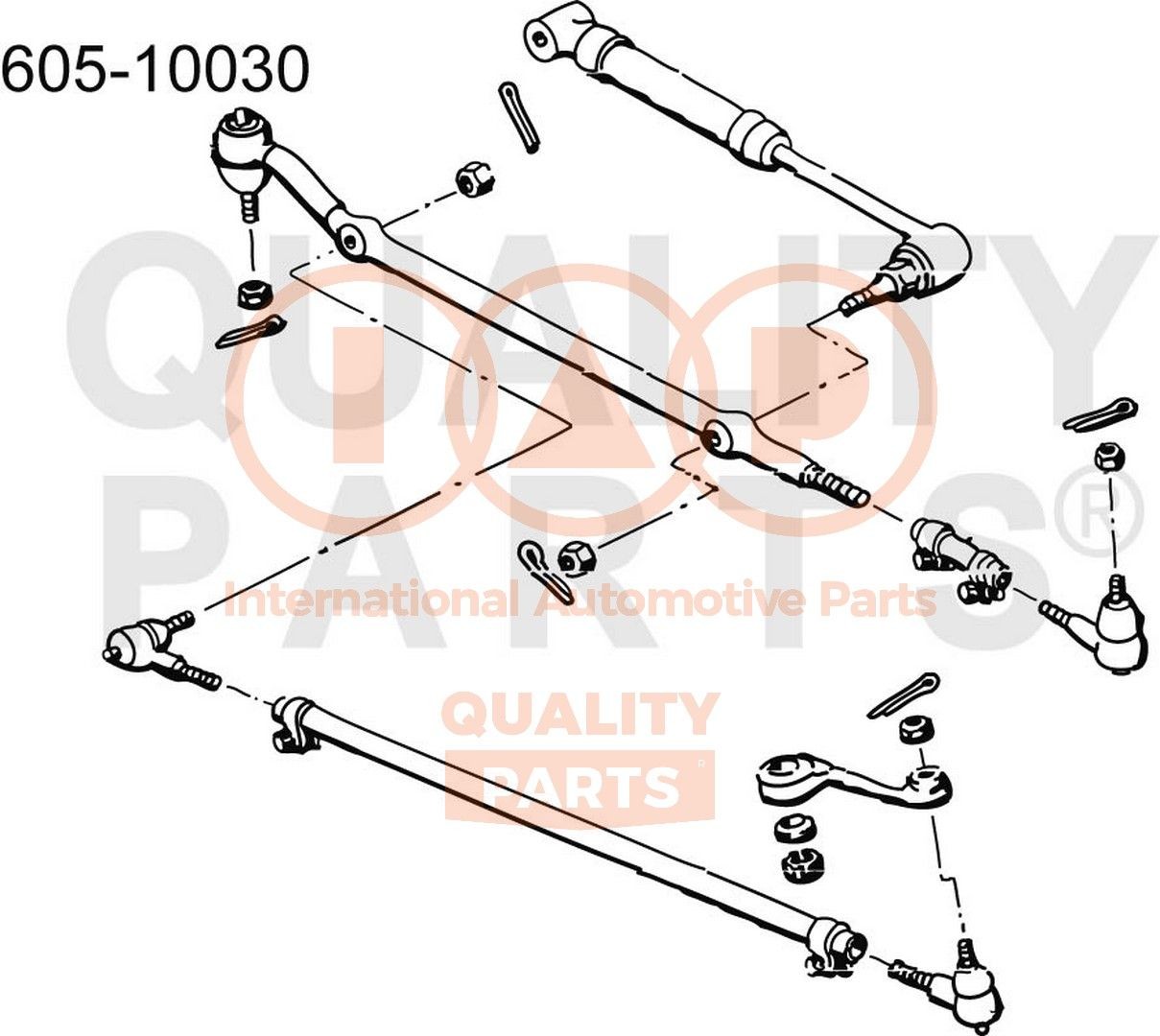 Tirante trasversale IAP QUALITY PARTS 605-10030 IAP QUALITY PARTS 605-10030 Tiranteria sterzo Jeep WRANGLER 2016