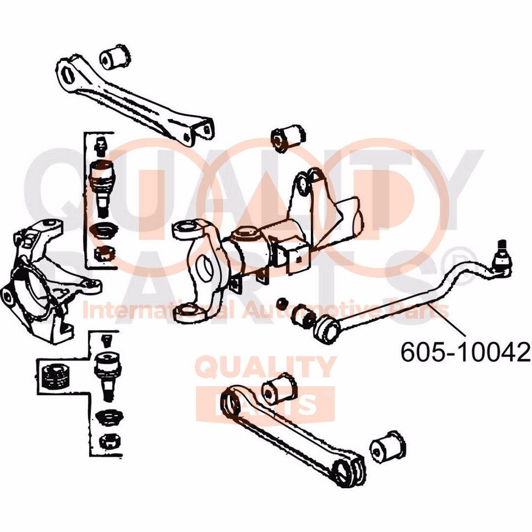 IAP QUALITY PARTS Spoorstang 605-10042 IAP QUALITY PARTS 605-10042 Spoorstang Jeep Cherokee KK goedkoop