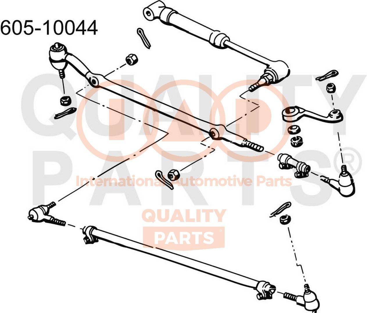 IAP QUALITY PARTS Spoorstang 605-10044 IAP QUALITY PARTS 605-10044 Stuurstang Jeep Cherokee KK prijs