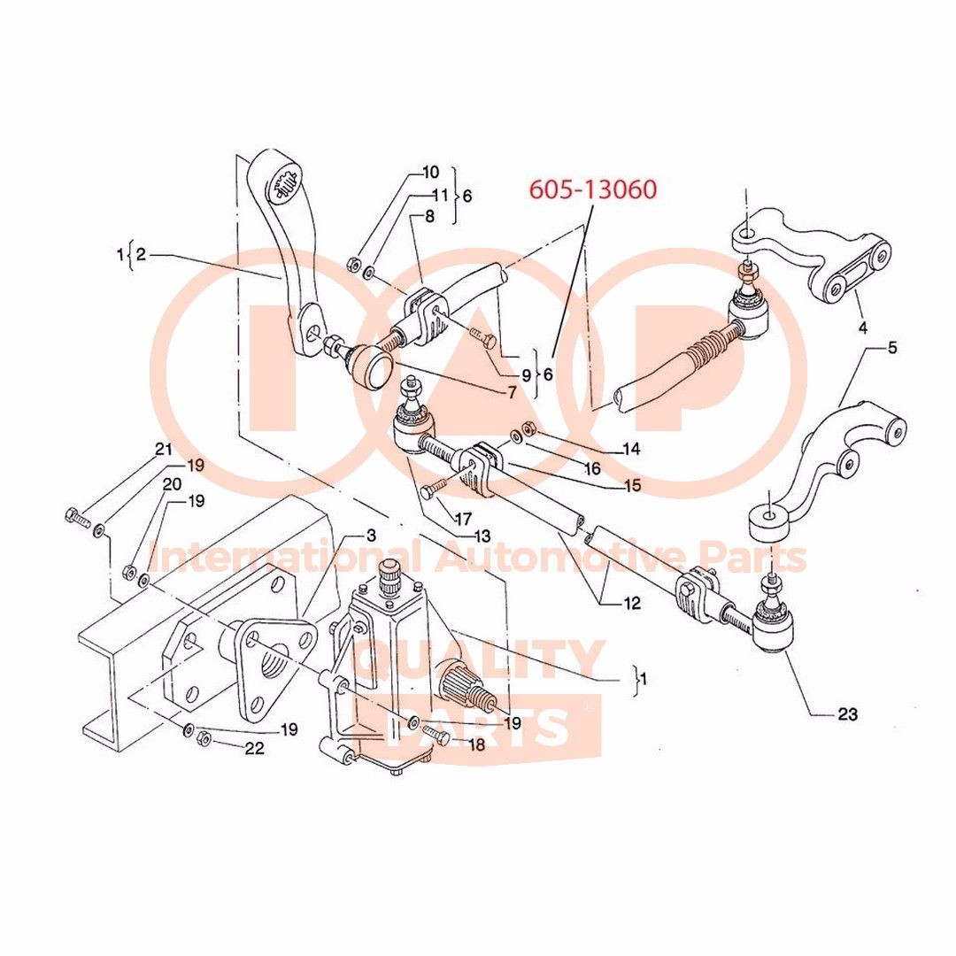 IAP QUALITY PARTS Sporstang 605-13060 Inderste styrekugle IAP QUALITY PARTS Jeep GRAND CHEROKEE 605-13060