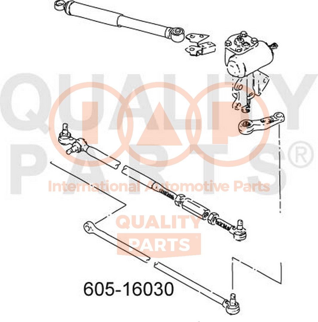 IAP QUALITY PARTS Sporstang 605-16030 Inderste styrekugle IAP QUALITY PARTS Mitsubishi OUTLANDER 605-16030