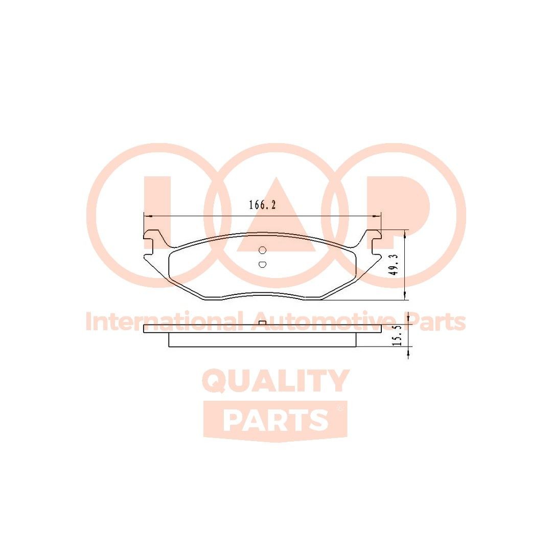 Remblokken IAP QUALITY PARTS 704-00032 IAP QUALITY PARTS 704-00032: Remblokkenset Dodge RAM 2015
