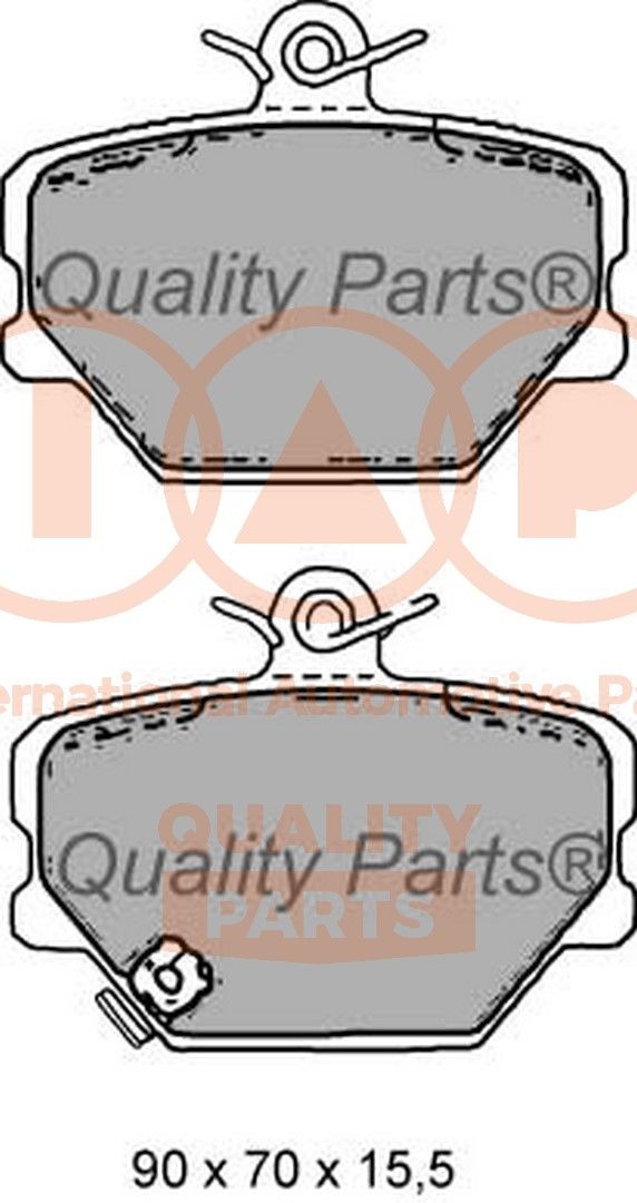 IAP QUALITY PARTS Remblokken 704-00100 Remblokkenset voor schijfrem Smart 450 704-00100 IAP QUALITY PARTS