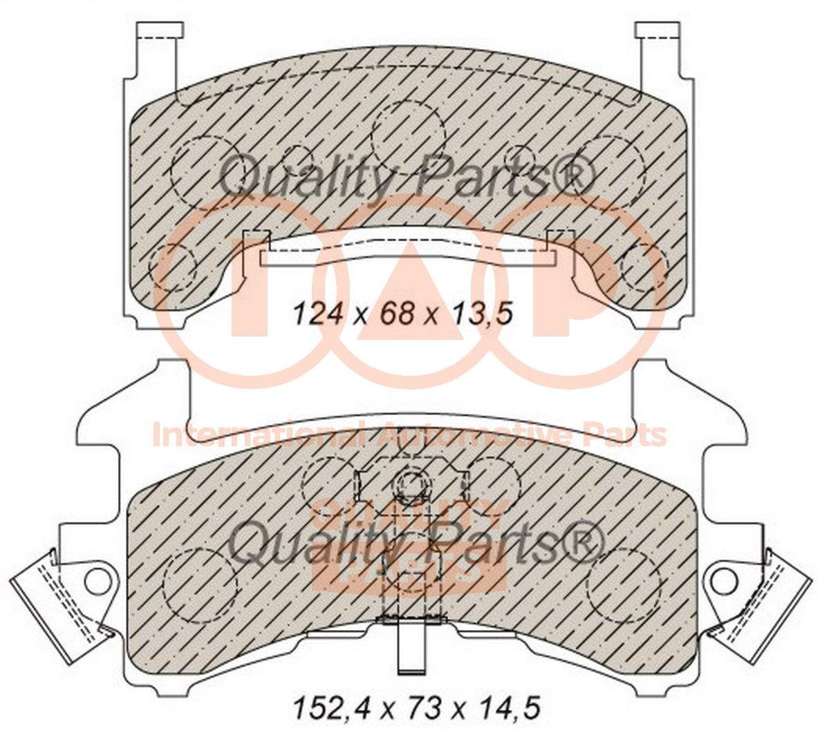 Kit pastiglie freni IAP QUALITY PARTS 704-01020 IAP QUALITY PARTS 704-01020 Pasticche dei freni anteriori e posteriori Chevrolet BLAZER S10 2010