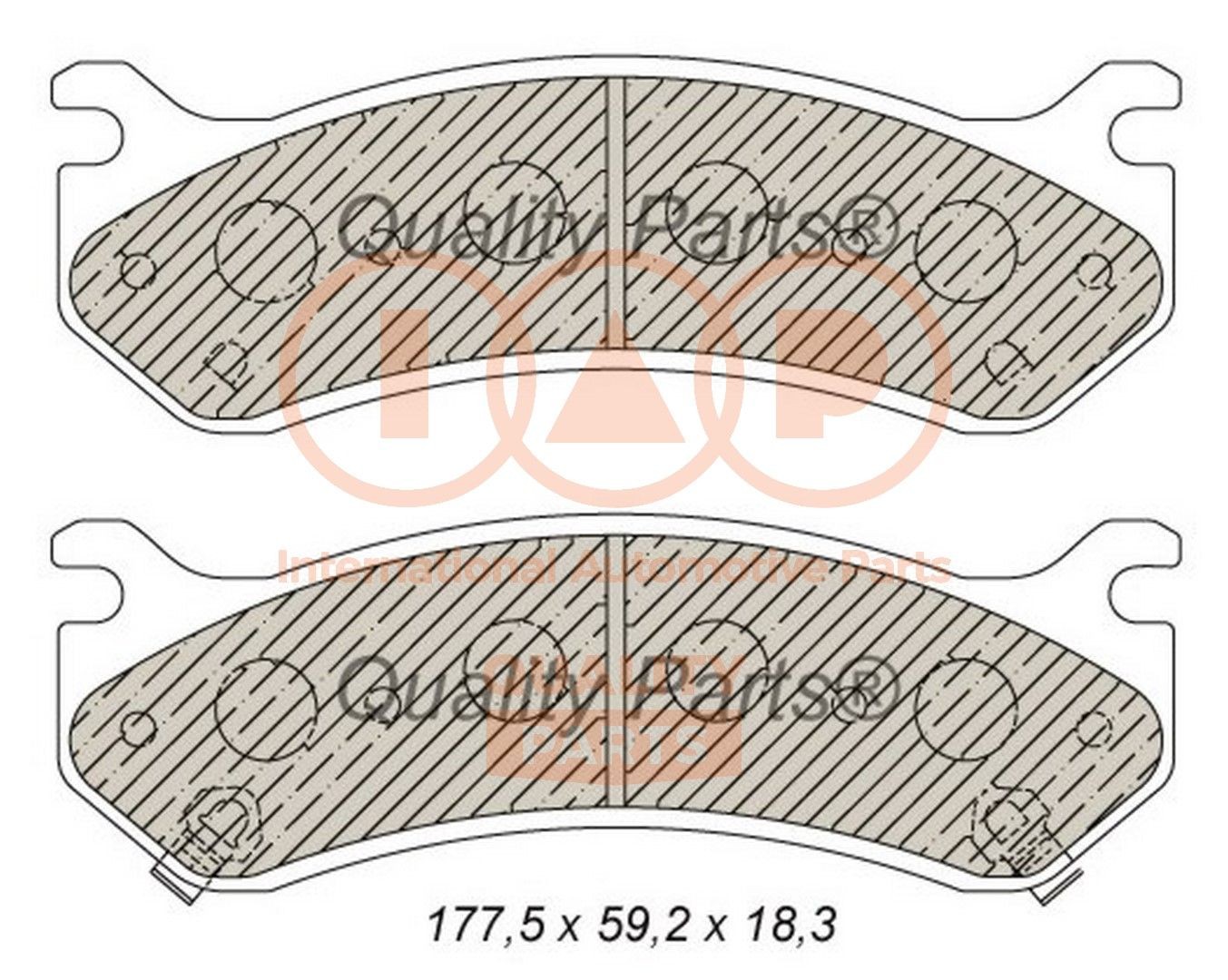 IAP QUALITY PARTS Bromsbelägg 704-01042 CHEVROLET bromsbelägg IAP QUALITY PARTS 704-01042