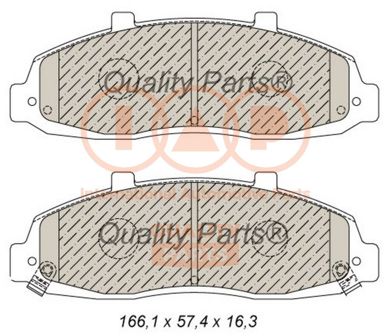 Kit pastiglie freni IAP QUALITY PARTS 704-04020 IAP QUALITY PARTS 704-04020 Pasticche dei freni anteriori e posteriori Ford USA F-150 2025