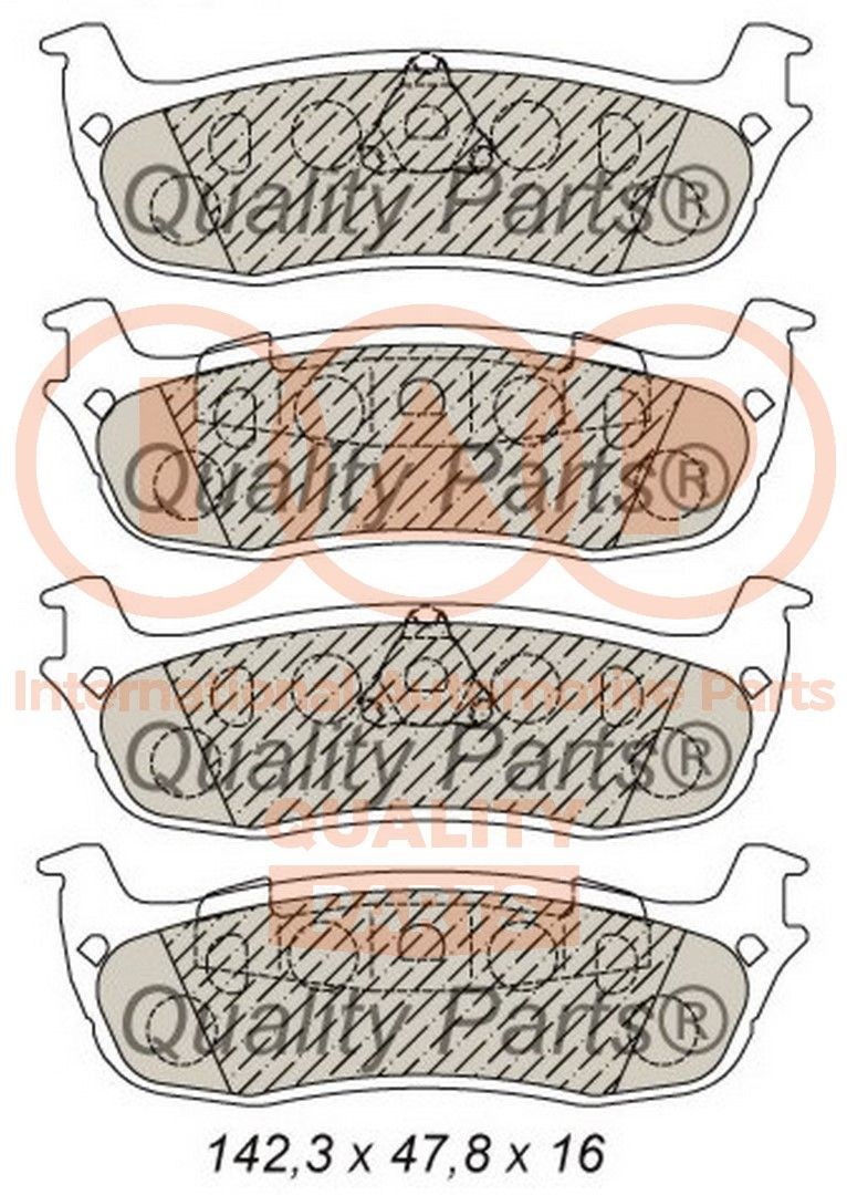 Kit pastiglie freni IAP QUALITY PARTS 704-04022 IAP QUALITY PARTS 704-04022 Pasticche dei freni anteriori e posteriori Ford USA F-150 2021
