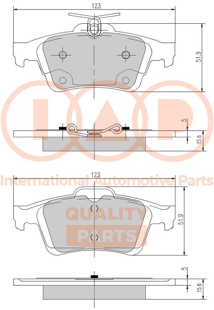IAP QUALITY PARTS Bremseklodser 704-04043 704-04043 Bremseklodser IAP QUALITY PARTS VOLVO C30
