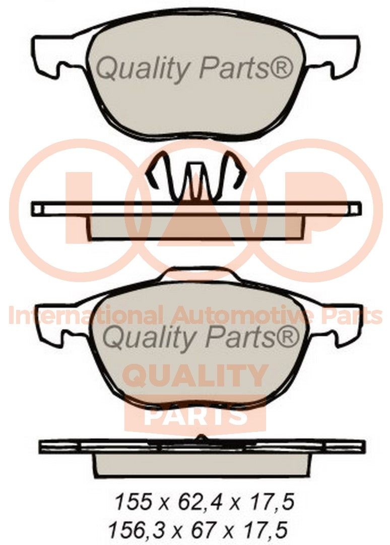 IAP QUALITY PARTS Bremseklosser 704-11027 Bremseklosser PORSCHE IAP QUALITY PARTS 704-11027