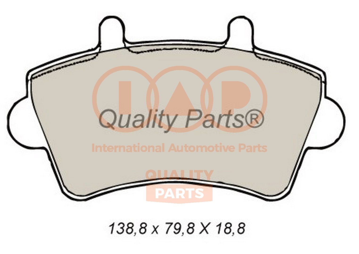 IAP QUALITY PARTS Bromsbelägg 704-13160 IAP QUALITY PARTS 704-13160 Bromsbelägg Opel Movano Tipp original