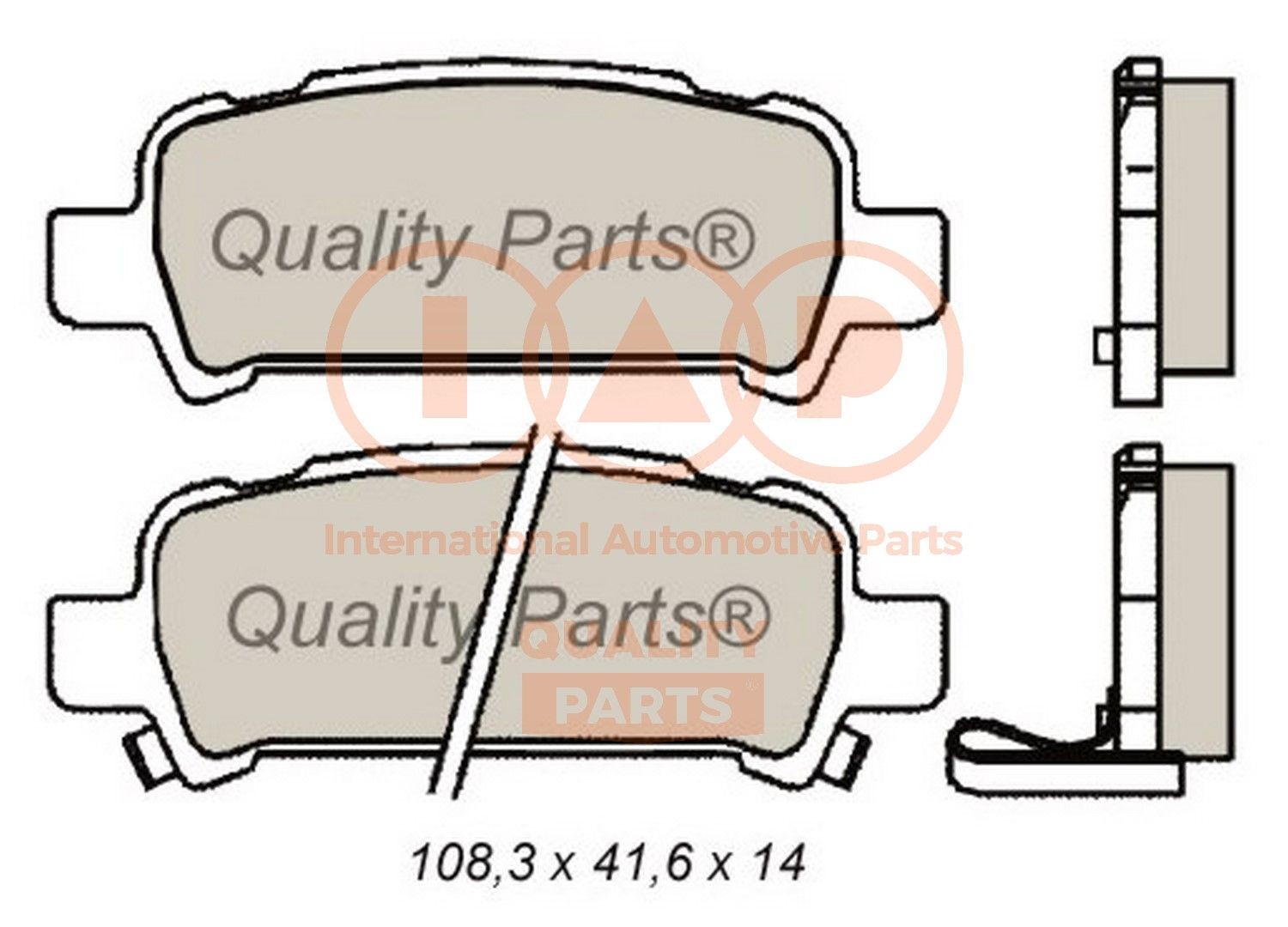 IAP QUALITY PARTS Remblokken 704-15051 704-15051 IAP QUALITY PARTS Remblok Subaru goedkoop