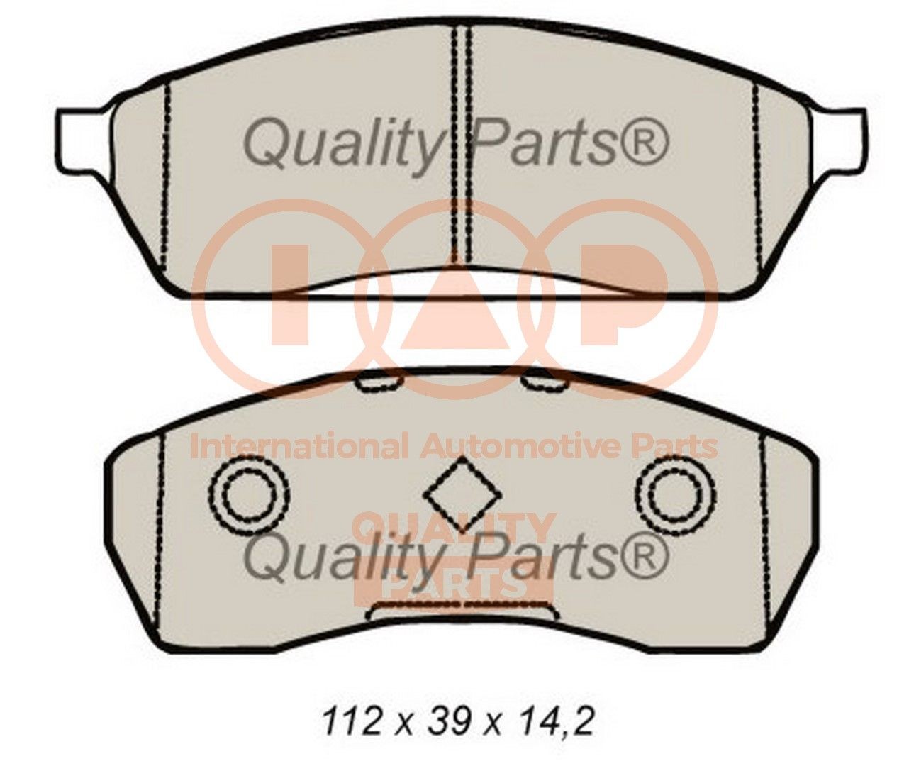 IAP QUALITY PARTS Kit pastiglie freni 704-15060 704-15060 Pastiglie dei freni SUBARU LEVORG IAP QUALITY PARTS costo