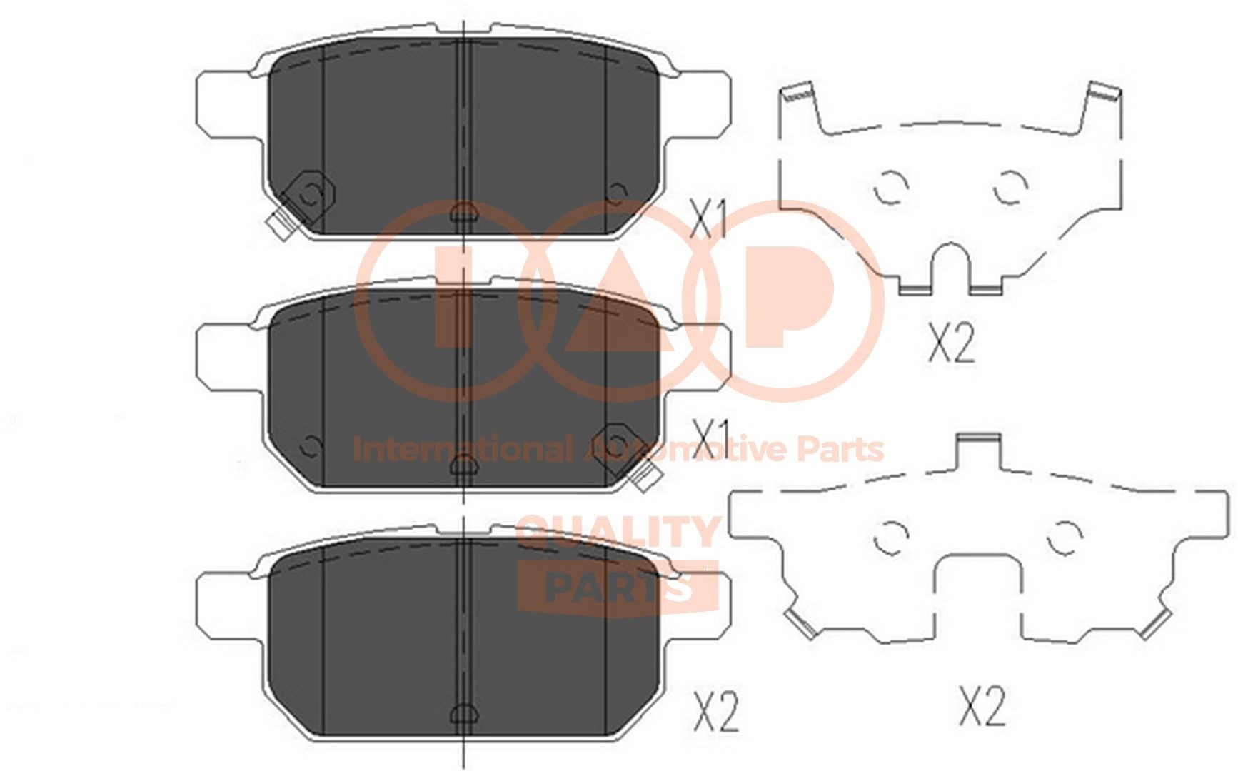 IAP QUALITY PARTS Kit pastiglie freni 704-16102 704-16102 costo Pastiglie dei freni SUZUKI JIMNY IAP QUALITY PARTS