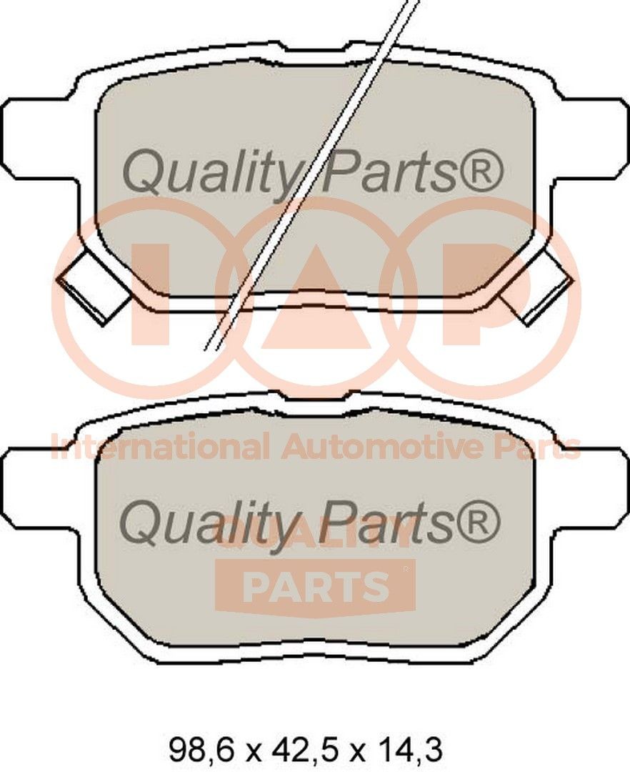 IAP QUALITY PARTS Brake pad set 704-17008 704-17008 IAP QUALITY PARTS brake pads for SUBARU SUMO