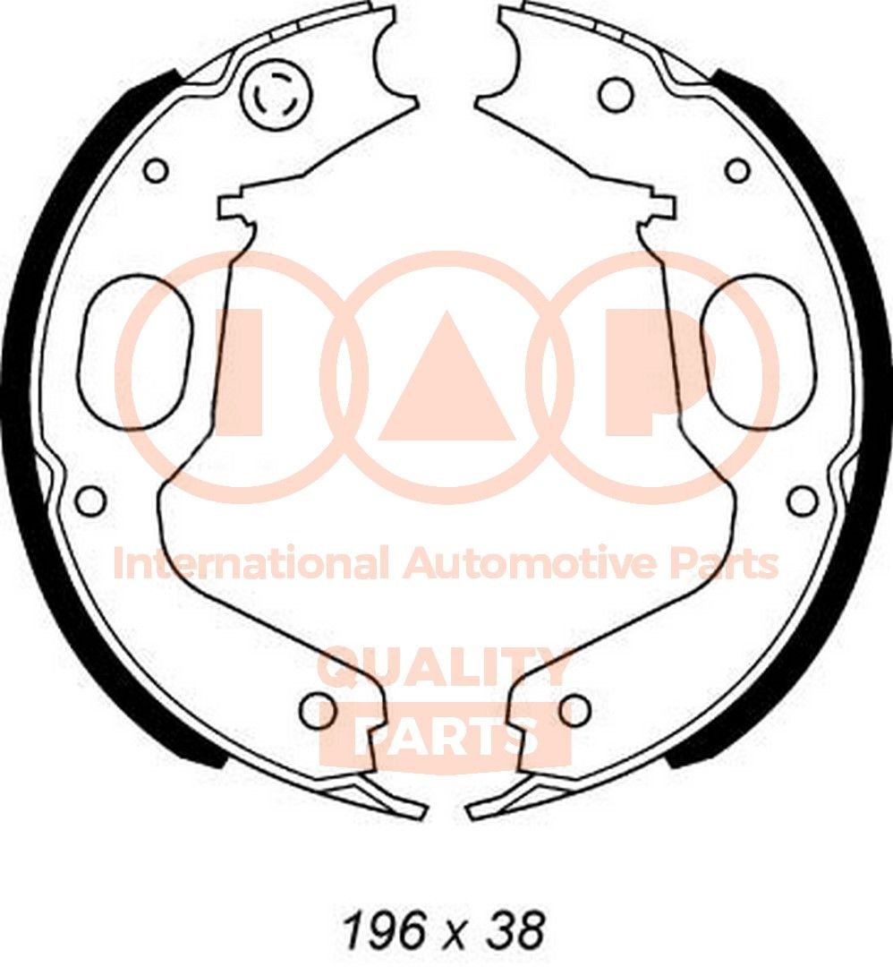 IAP QUALITY PARTS Jarrukenkäsarja, seisontajarru 705-12023 705-12023 IAP QUALITY PARTS Käsijarrukengät NISSAN PATROL