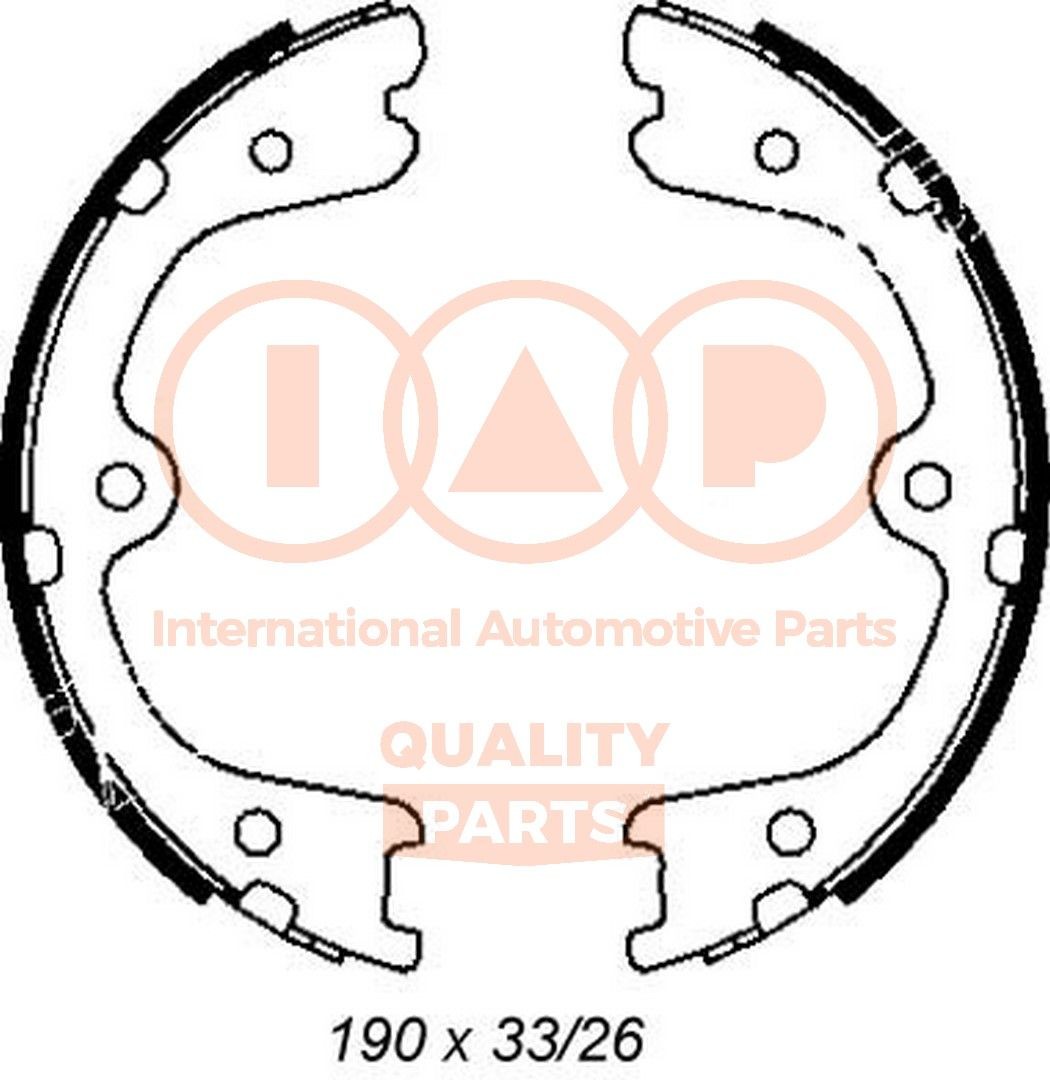 IAP QUALITY PARTS Jarrukenkäsarja, seisontajarru 705-13048 705-13048 IAP QUALITY PARTS Käsijarrukengät NISSAN PATROL