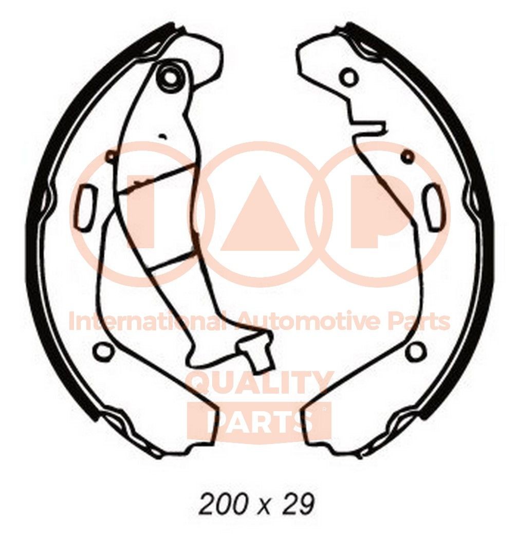 IAP QUALITY PARTS Jogo de maxilas de travão 705-16097 705-16097 Travão de tambor IAP QUALITY PARTS SUZUKI JIMNY