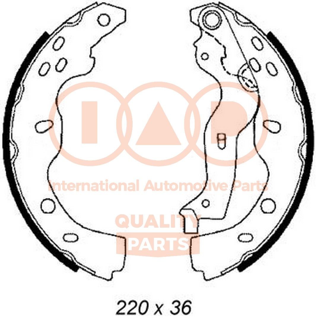 IAP QUALITY PARTS Kit ganasce freni 705-16100 Costo Ganasce freno IAP QUALITY PARTS FIAT 705-16100