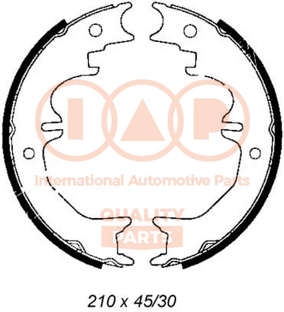 IAP QUALITY PARTS Bremsebakkesæt, parkeringsbremse 705-17052 Håndbremsebakker MAZDA IAP QUALITY PARTS 705-17052