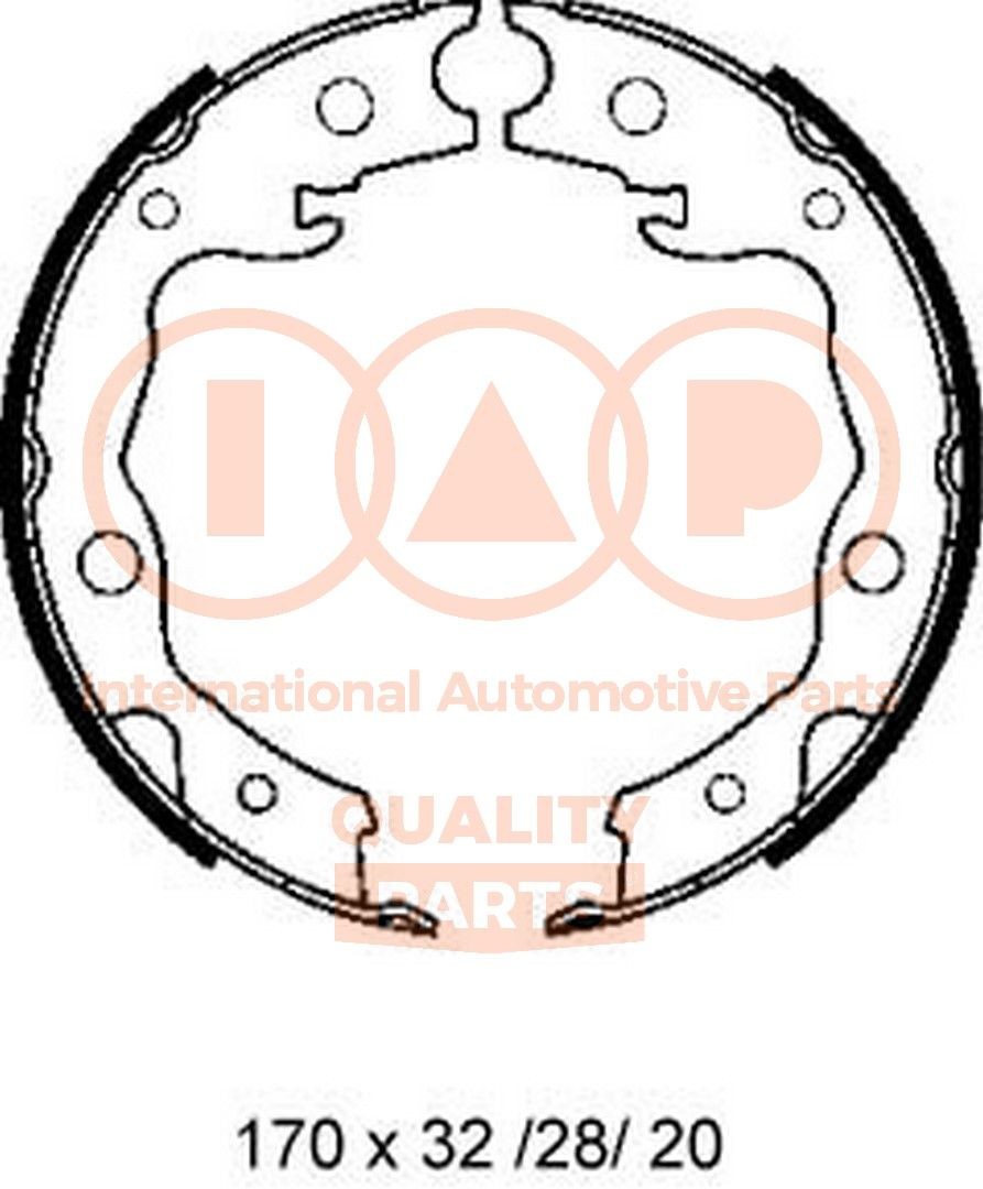 IAP QUALITY PARTS Bremseskosett, håndbrems 705-17055 Håndbrekksko IAP QUALITY PARTS SORENTO 705-17055 billige