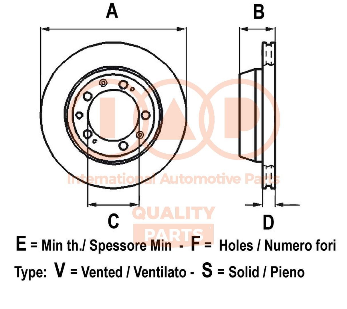 IAP QUALITY PARTS Bremseskive 709-09090 IAP QUALITY PARTS Sports bremseskiver AUDI 709-09090