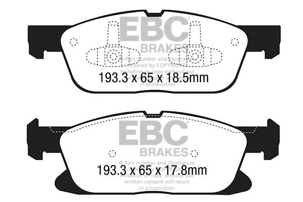 EBC Brakes Τακάκια φρένων DP23046 DP23046 Τακάκια φρένων FORD USA F-350 EBC Brakes