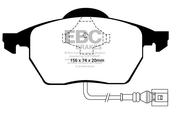 EBC Brakes Pastilhas de travão DP41330R DP41330R Pastilhas de travão EBC Brakes AUDI A3