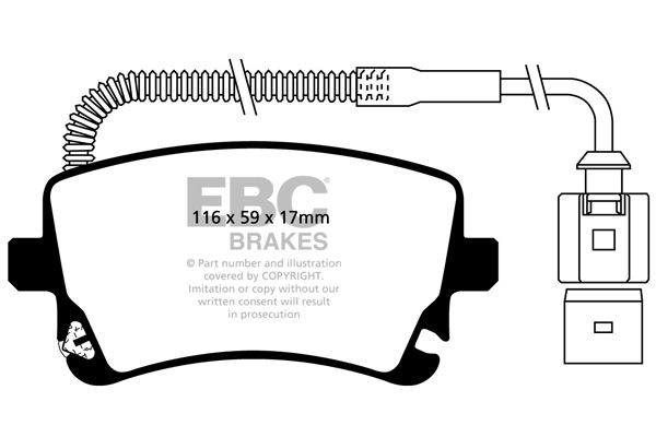 EBC Brakes Kit pastiglie freni DP41470R DP41470R costo Pastiglie dei freni Volkswagen TIGUAN EBC Brakes
