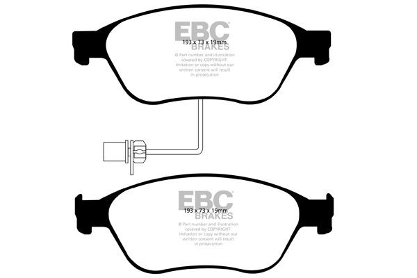 EBC Brakes Bremseklosser DP41535R Bremsebelegg EBC Brakes Volkswagen POLO DP41535R