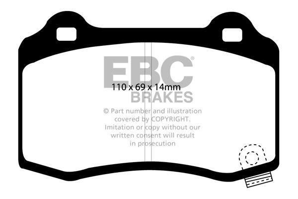 EBC Brakes Τακάκια φρένων DP41788R DP41788R Σετ τακάκια ALFA ROMEO 147 EBC Brakes