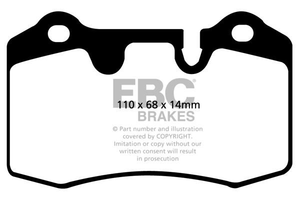Kit pastiglie freni EBC Brakes DP41909R EBC Brakes DP41909R Pastiglie dei freni FERRARI 599 GTB FIORANO 2007